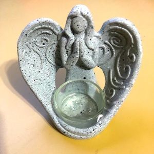 Stone angle candle holder